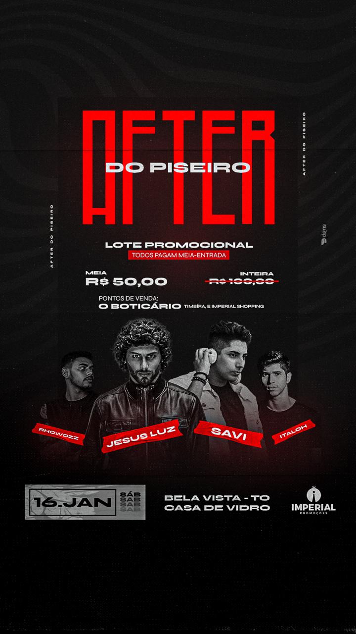 Flyer do After do Piseiro com SAVI no line-up